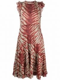 Shop Ulla Johnson tie-dye print dress with Express Delivery - at Farfetch