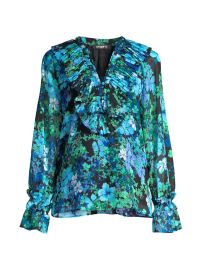 Shop Ungaro Floral Ruffled Blouse at Saks Fifth Avenue