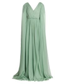 Shop Valentino Chiffon V-Neck Gown at Saks Fifth Avenue