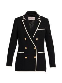 Shop Valentino Double-Breasted Wool Tweed Blazer at Saks Fifth Avenue