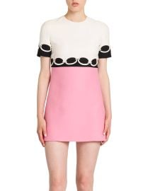 Shop Valentino Embroidered Crepe A-Line Minidress at Saks Fifth Avenue