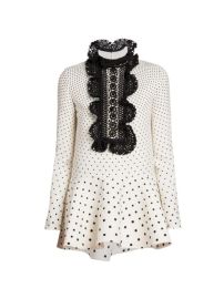 Shop Valentino Embroidered Neck Mini-Dress at Saks Fifth Avenue