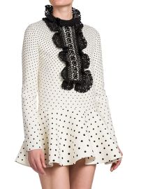 Shop Valentino Embroidered Neck Mini-Dress at Saks Fifth Avenue