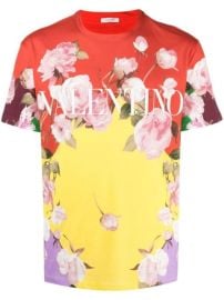 Shop Valentino Flying Flowers printed T-shirt with Express Delivery - at Farfetch