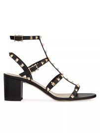 Shop Valentino Garavani Rockstud Calfskin Ankle Strap Sandals 60 MM at Saks Fifth Avenue