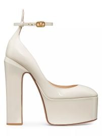 Shop Valentino Garavani Tan-Go Platform Pumps in Patent Leather at Saks Fifth Avenue