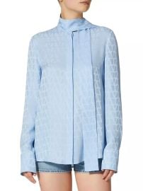 Shop Valentino Garavani Toile Iconographe Silk Jacquard Blouse at Saks Fifth Avenue