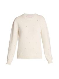 Shop Valentino Geometric Stud-Embellished Crewneck Sweater at Saks Fifth Avenue