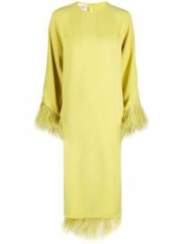 Shop Valentino feather-embellished shift dress with Express Delivery - at Farfetch