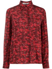 Shop Valentino lip print silk shirt with Express Delivery - at Farfetch