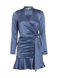 Shop Veronica Beard Agatha Silk Satin Wrap-Effect Dress at Saks Fifth Avenue