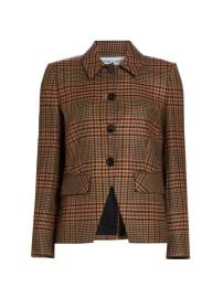 Shop Veronica Beard Aire Check Wool Dickey Jacket at Saks Fifth Avenue