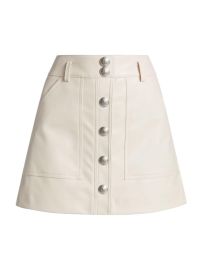 Shop Veronica Beard Arez Faux Leather Miniskirt at Saks Fifth Avenue