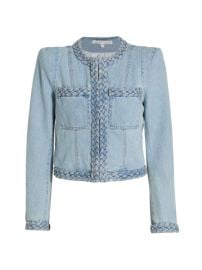 Shop Veronica Beard Arrowe Braided Denim Jacket at Saks Fifth Avenue