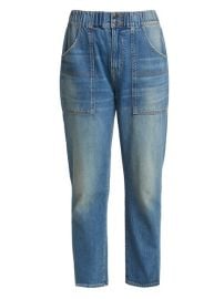 Shop Veronica Beard Arya High-Rise Elastic-Waist Jeans at Saks Fifth Avenue