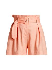 Shop Veronica Beard Ashford Belted Paperbag Shorts at Saks Fifth Avenue