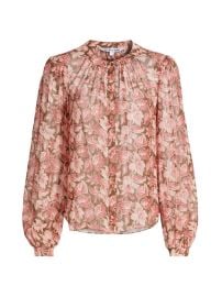 Shop Veronica Beard Ashlynn Floral Silk Blouse at Saks Fifth Avenue