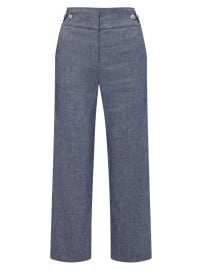 Shop Veronica Beard Aubrie Linen-Blend Straight-Leg Pants at Saks Fifth Avenue