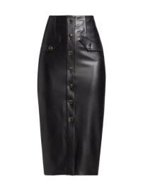 Shop Veronica Beard Barrie Vegan Leather Midi-Skirt at Saks Fifth Avenue