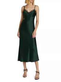 Shop Veronica Beard Bixie Stretch Silk Slip Midi-Dress at Saks Fifth Avenue