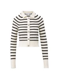 Shop Veronica Beard Cheshire Striped Cashmere Cardigan at Saks Fifth Avenue