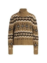 Shop Veronica Beard Chiana Fair Isle Turtleneck at Saks Fifth Avenue