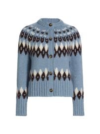 Shop Veronica Beard Christina Fair Isle-Style Alpaca-Blend Cardigan at Saks Fifth Avenue