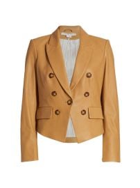 Shop Veronica Beard Cooke Leather Dickey Jacket at Saks Fifth Avenue