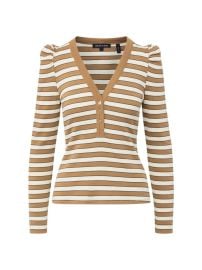 Shop Veronica Beard Dekalb Striped Cotton-Blend T-Shirt at Saks Fifth Avenue