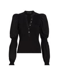 Shop Veronica Beard Effy Poet-Sleeve Cotton Top at Saks Fifth Avenue