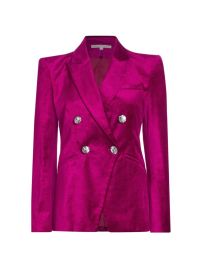 Shop Veronica Beard Elam Dickey Velvet Crystal Blazer at Saks Fifth Avenue