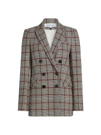 Shop Veronica Beard Ellette Plaid Double-Breasted Jacket at Saks Fifth Avenue