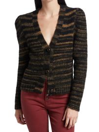 Shop Veronica Beard Embry Stripe Cardigan at Saks Fifth Avenue