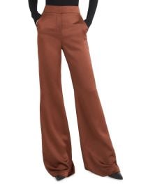 Shop Veronica Beard Enrick Satin Flared Pants at Saks Fifth Avenue