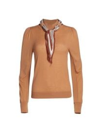 Shop Veronica Beard Essenza Wool Tie Sweater at Saks Fifth Avenue