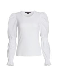 Shop Veronica Beard Fawn Puff-Sleeve Top at Saks Fifth Avenue