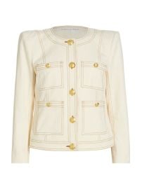 Shop Veronica Beard Ferazia Canvas Jacket at Saks Fifth Avenue