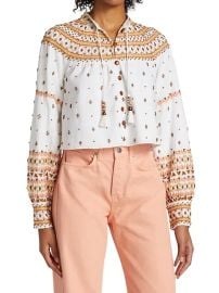 Shop Veronica Beard Fernanda Embroidered Cropped Jacket at Saks Fifth Avenue