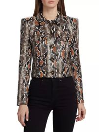 Shop Veronica Beard Fulham Snakeskin Jacket at Saks Fifth Avenue