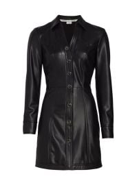 Shop Veronica Beard Garrett Vegan Leather Minidress at Saks Fifth Avenue