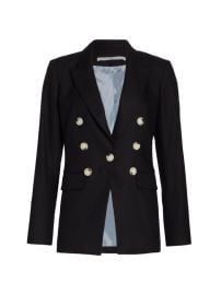 Shop Veronica Beard Gaya Double-Breasted Linen-Blend Blazer at Saks Fifth Avenue