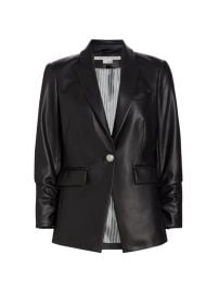 Shop Veronica Beard Hollis Faux Leather Dickey Jacket at Saks Fifth Avenue