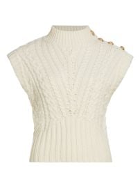 Shop Veronica Beard Holton Cable-Knit Vest Saks Fifth Avenue at Saks Fifth Avenue