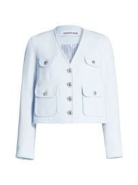 Shop Veronica Beard Isola Crepe V-Neck Jacket at Saks Fifth Avenue