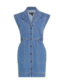 Shop Veronica Beard Jax Denim Minidress at Saks Fifth Avenue