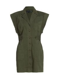 Shop Veronica Beard Jax Utility Buttoned Minidress at Saks Fifth Avenue