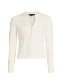 Shop Veronica Beard Jocelyn Ribbed Stretch Cotton Top at Saks Fifth Avenue