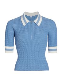 Shop Veronica Beard Jorja Half-Zip Polo at Saks Fifth Avenue