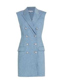 Shop Veronica Beard Jules Denim Blazer Minidress at Saks Fifth Avenue