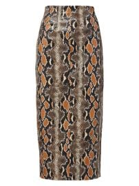 Shop Veronica Beard Kaliyah Snakeskin-Print Faux Leather Pencil Skirt at Saks Fifth Avenue